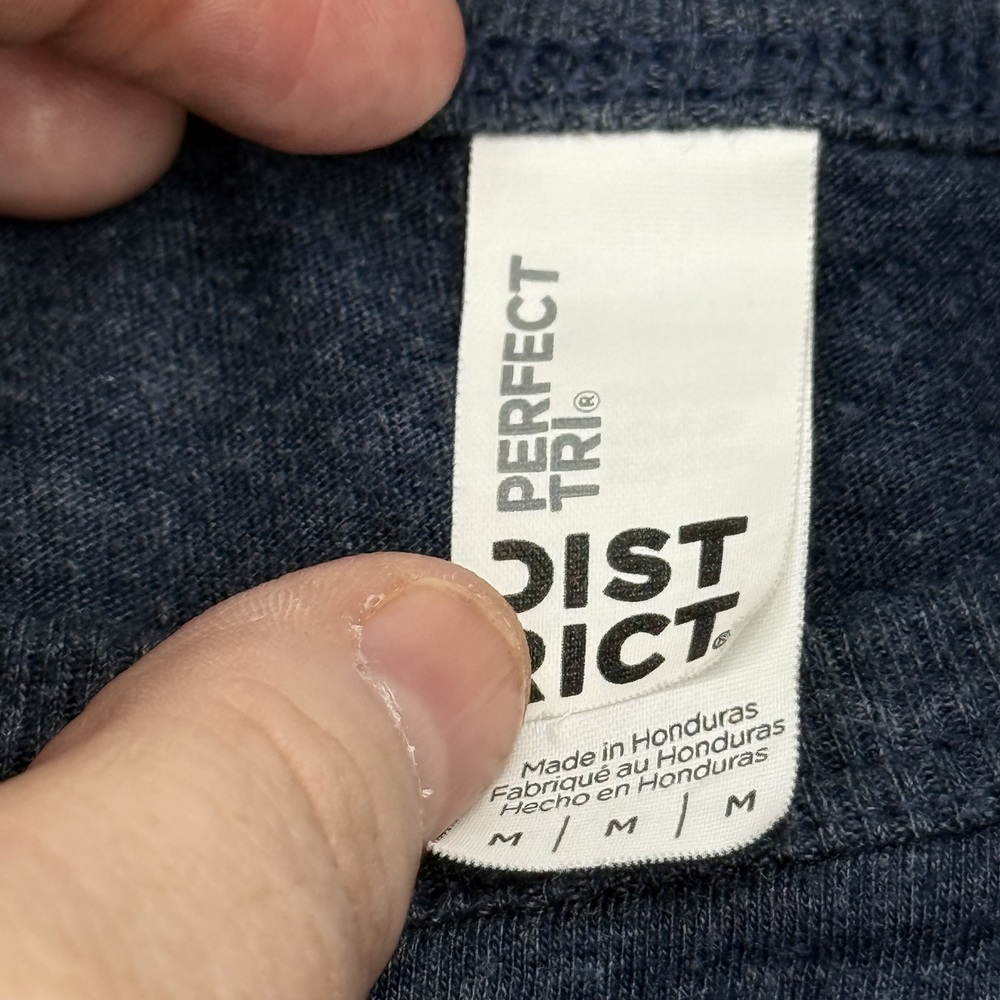 District Perfect Tri Tank Top Womens M Be You Do You Navy - Picture 3 of 8